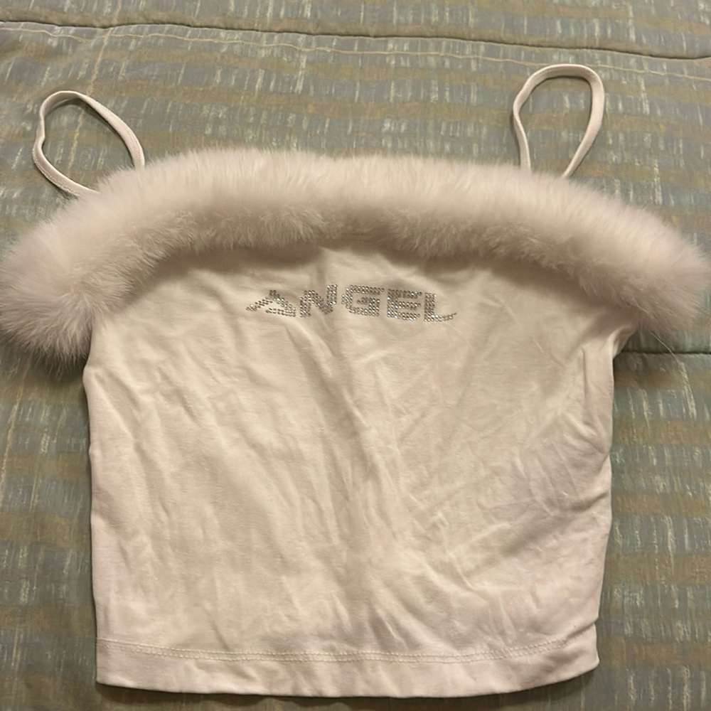 forever 21 angel rhine stone tank top